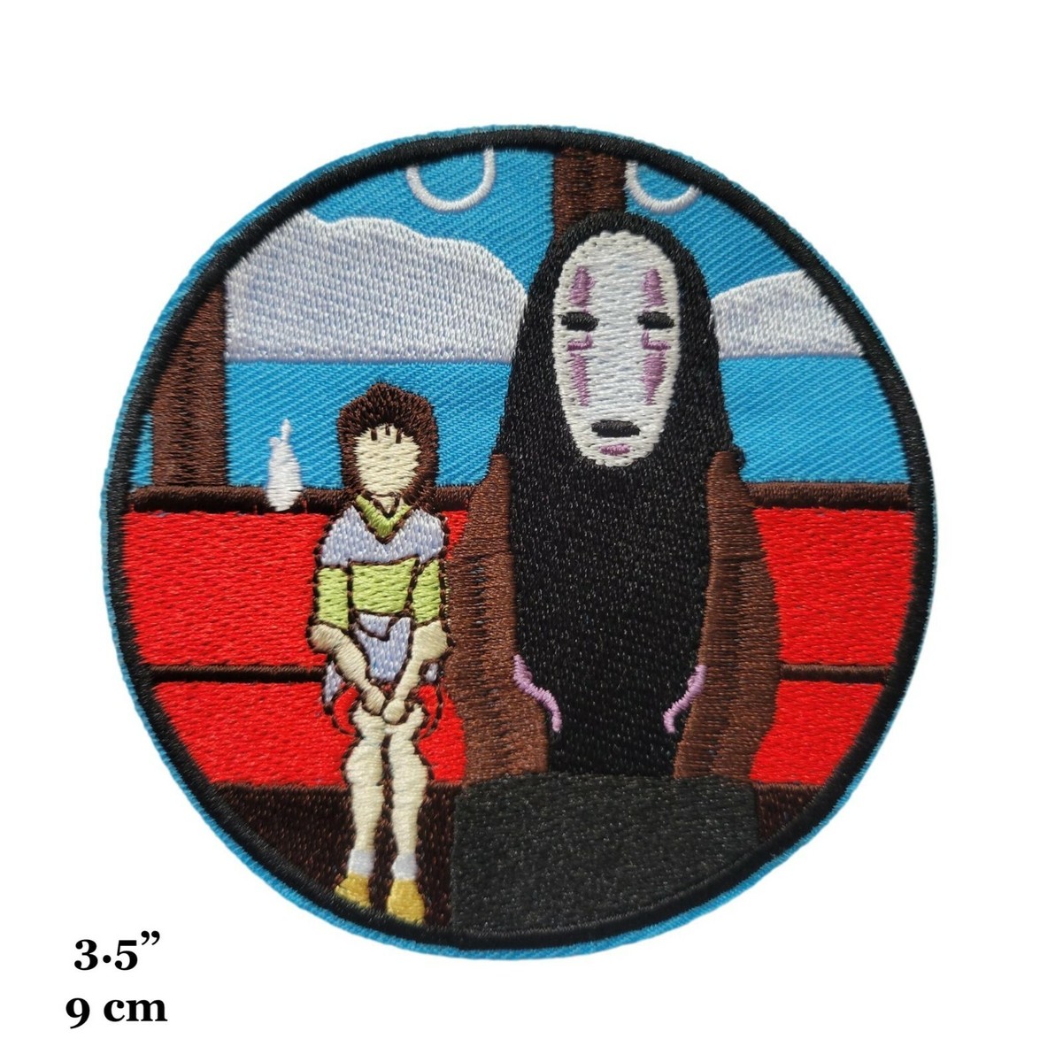 Spirited Away Chihiro And Kaonashi No Face Train Scene Embroidered
