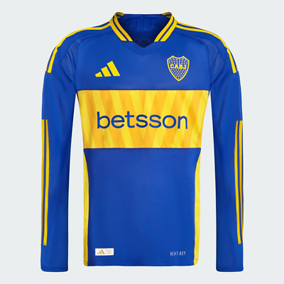 adidas CABJ シャツ XL ネイビー/イエロー BOCA JUNIORS 24/25 LONG SLEEVE JERSEY HEAT.RDY CAVANI - ADIDAS