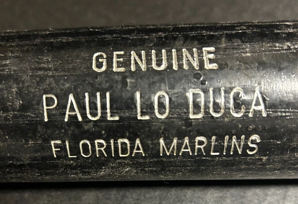 MLB PAUL LO DUCA FLORIDA MARLINS BATE DE BÉISBOL AUTOMÁTICO FIRMADO A MANO CON CERTIFICADO DE AUTENTICIDAD JSA WM JB Foto 4 de 4