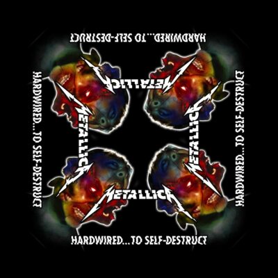 Metallica Hardwired to Self Destruct Cotton Bandana 550mm x 550mm (rz)