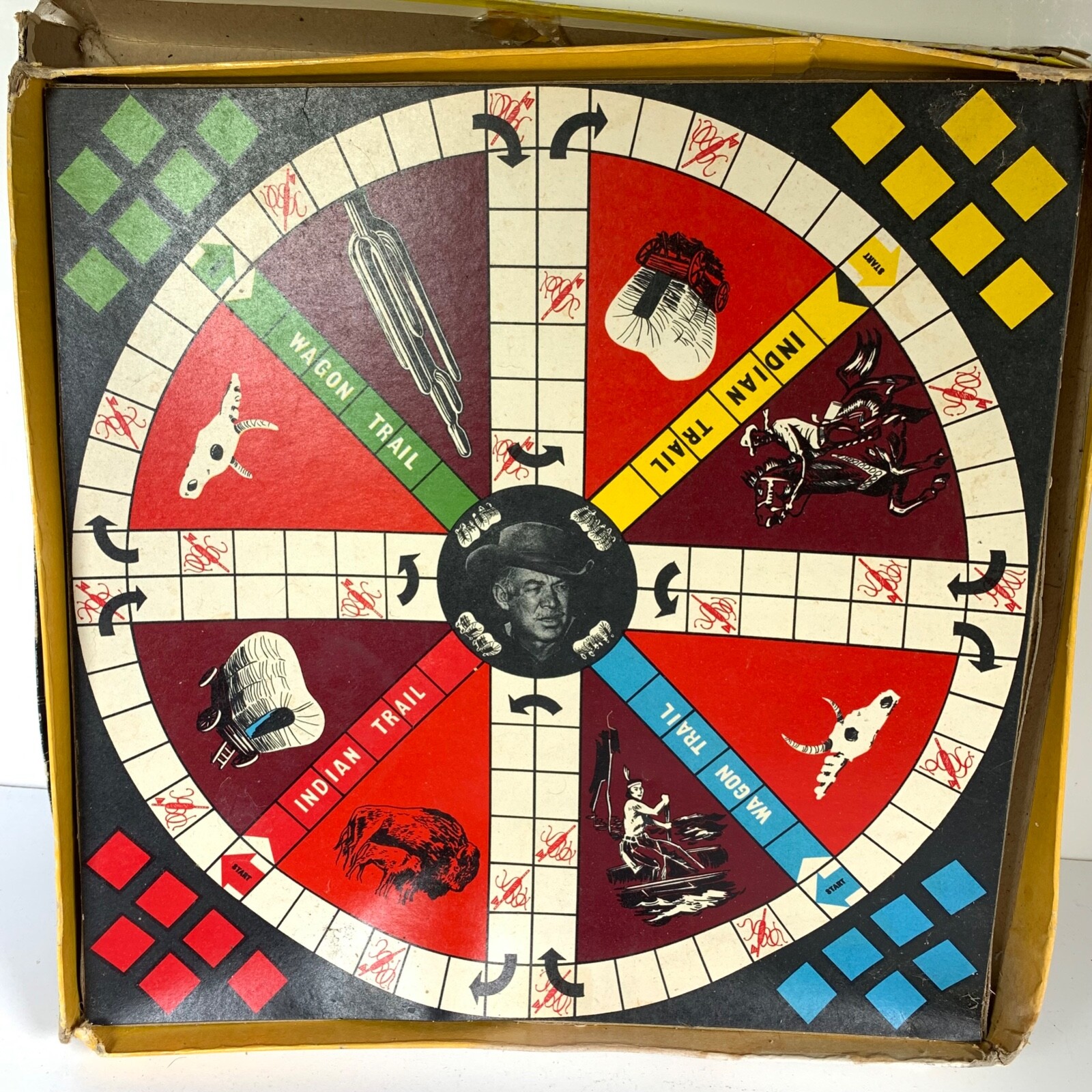 Vintage Board Games 50s 60s Wagon Train TV Western For Love or Money