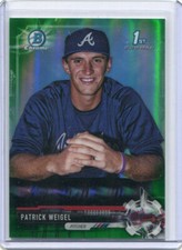 2017 Bowman Chrome Green Refractor Patrick Weigel 1st Bowman 97/99