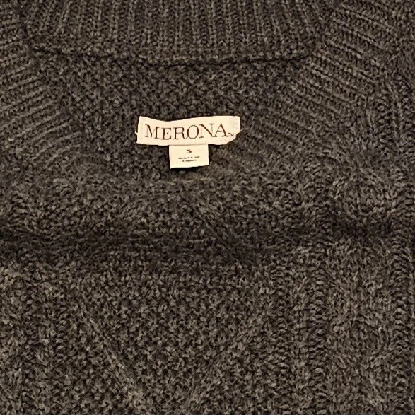 Merona 女式小号毛衣连衣裙全新带标签炭灰色 34 英寸肩到下摆 — 第 4/4 张图片