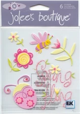 RARE Vintage Jolee's Boutique 3D Stickers SPRING FLING  62614 FAST SHIPP!