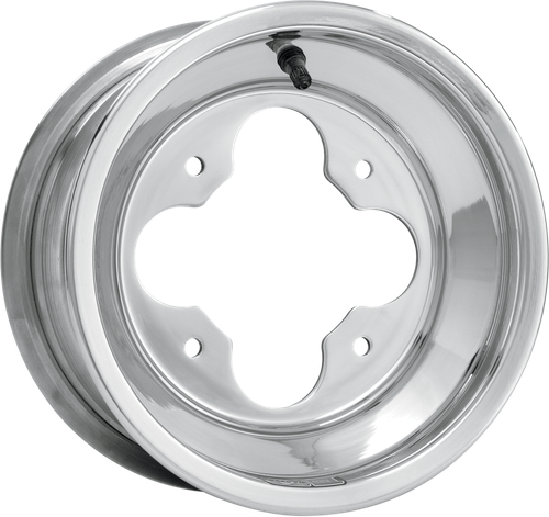 DWT Polished ATV Rear Wheel Set Rims 10" 10x8 3+5 4/115 YFZ450 Raptor Banshee - Picture 2 of 2