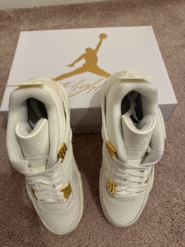 Nike Air Jordan 4 Retro Low Sail W Metallic Gold Size UK 9.5 - Picture 4 of 6