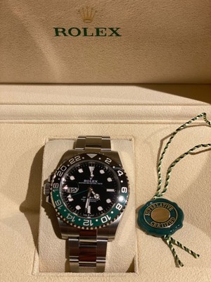 Rolex GMT-Master II 126720VTNR Silver Oyster Bracelet with Black and Green Bezel