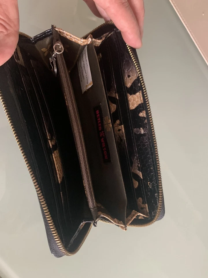 Cartera monedero Buttler and Wilson piel de serpiente sintética Foto 3 de 4