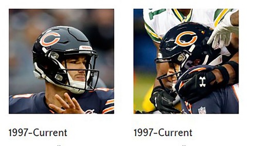 1973 - Current Chicago Bears *FACTORY DIECUT DECALS* & Football Gumball Helmets - Picture 4 of 6