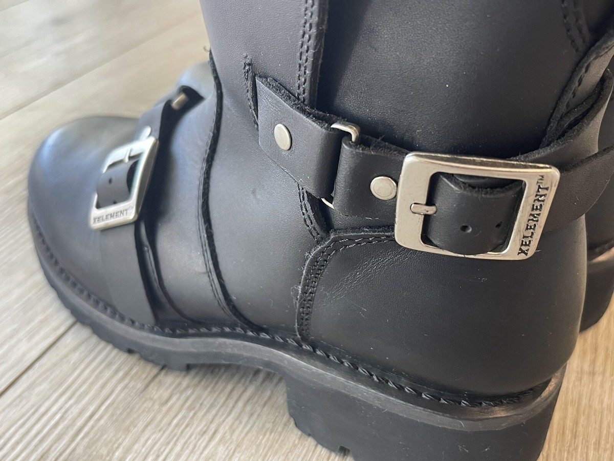 Xelement Motorcycle Boots Women Size 7.5 Buckle Strap Zipper 