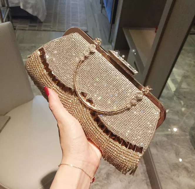 Gold party purse store