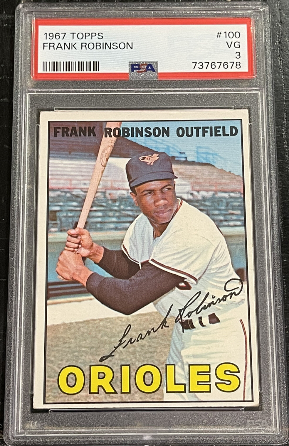 1967 Topps Frank Robinson PSA 3 VG #100 Original Vintage Orioles ~7678
