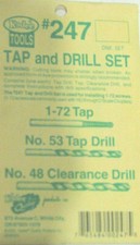 Kadee 247 /1-72 Tap  Drill Set -- Includes Tap and 53  48 Drills
