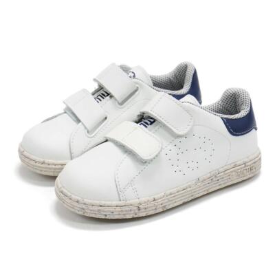 Boatilus Toddler's DS 004 Casual Leather Sneakers with Hook and Loop Closure