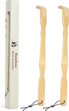 2 Pack Wooden Bamboo Back Scratcher, 17 Inch Long Handle Back Scratchers