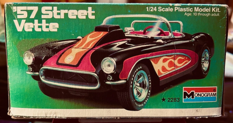 Open Box Complete - Monogram '57 Street Vette Car Model Kit 2283 1:24 ...