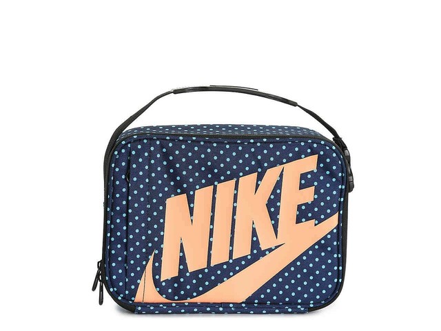 NIKE FUTURA FUEL LUNCH BOX KIDS NAVY/BLUE/CORAL DOTS | eBay