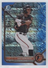 2022 Bowman Chrome Prospects Blue Shimmer Refractor 128/150 Luis Gonzalez 0i1j
