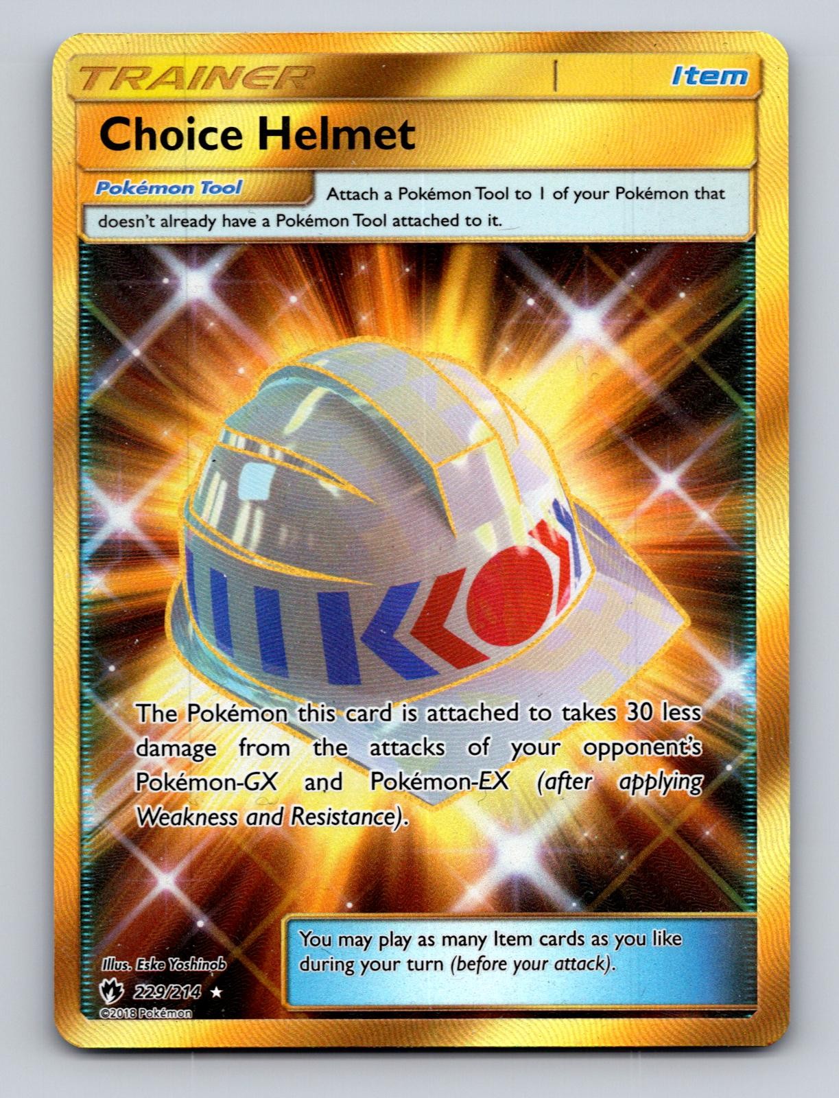 CHOICE HELMET 229/214 SEC LOST THUNDER POKEMON NM
