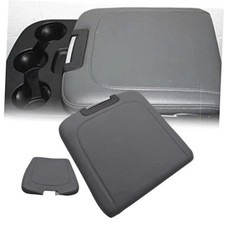 Center Console Lid Armrest Jump Cover Gray Leather Compatible with Dodge Ram