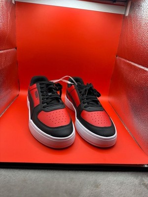 Puma Caven Low Red Black White Sneakers Size 11.5