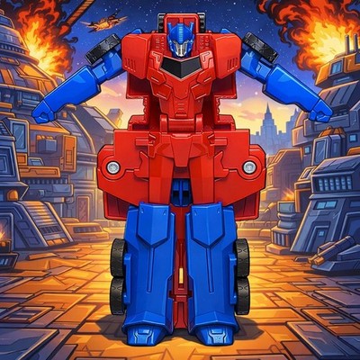  Transformers Optimus Primestong Red Blue Robot  Figure 4  Figure Hasbro 2015