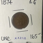 KEYV 1874 INDIAN CENT CHBU CONDITION BETTER DATE COIN    XX212