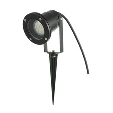Outdoor Garden 240v Spike Light in Matte Black with 50cm Cable by Happy Homew...