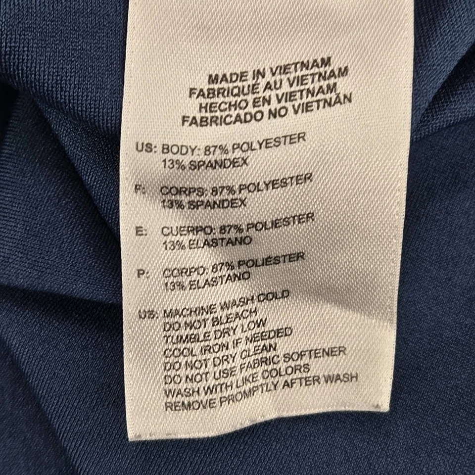 Adidas Мужская толстовка L синий гольф Climalite Activewear 1/2 молнии насмешливый шеи карман - Изображение 4 из 4