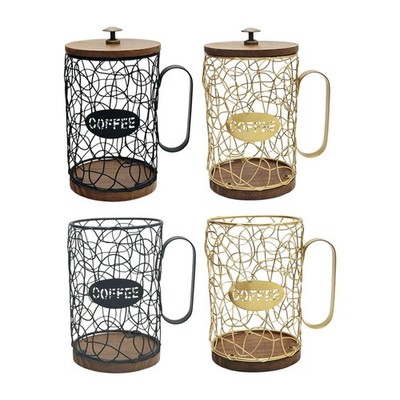 Coffee Pod Holder Iron Wire Coffee Pod Container for Hotel Family Countertop