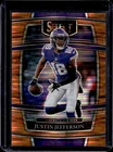 2021 Panini Select Justin Jefferson Neon Orange Pulsar Prizm Concourse #/7