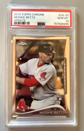 2014 TOPPS CHROME UPDATE MOOKIE BETTS RC (#US-20) RED SOX PSA 10