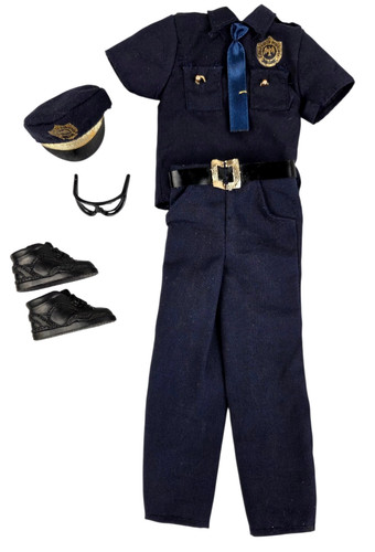 Vintage Barbie Ken Policeman Uniform Police Officer Clothes Hat Shoes Sunglasses