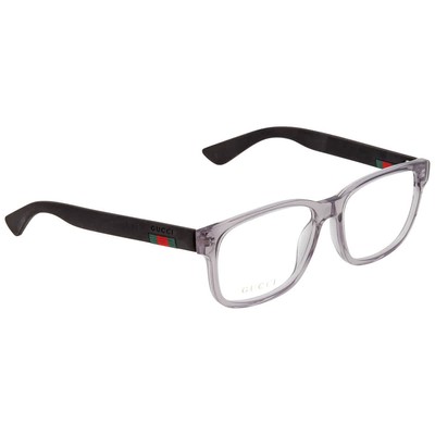 Gucci Demo Rectangular Men's Eyeglasses GG0011O 007 55 GG0011O 007 55