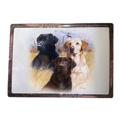 Labrador Retriever Trio 17x12 Inch Metal Sign