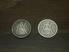 Seated Liberty Dime Lot Of (2). 1853, & 1855 P with Arrows.