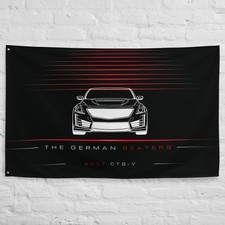 CTS-V 2017 Car Silhouette Flag 3x5 ft Garage Banner Man Cave Wall Decor Gift