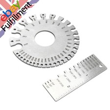 2PCS Sheet Metal Gauge Thickness Gage Measuring Tool Wire Gauge US Standard
