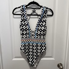 NWT Trina Turk Patterned One Piece Swimsuit Size 8