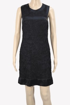 French Connection Damen Kleid Gr. 34 Schwarz Shiftkleid Shirtkleid Dress