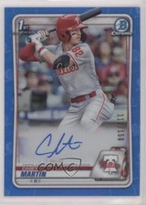 2020 Bowman Draft Chrome Picks Blue Refractor 112/150 Casey Martin Auto 11oh