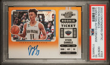 2022-23 Contenders Optic DYSON DANIELS Orange Prizm Auto Autograph RC /25 PSA 10