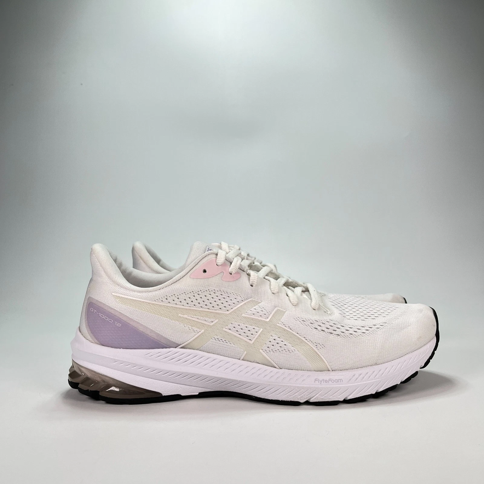 ASICS GT-1000 12 White Cosmos Running Sneakers 1012B450 Womens Size 11 Mens 9.5