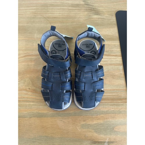 NWT Stride Rite 360 Blue Paddy Open Sneaker Sandal Tennis Shoes Boys 11