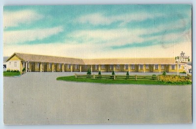 1940 Granby Colorado Vintage Postcard Trail Riders Lodge Modern Motel Unposted