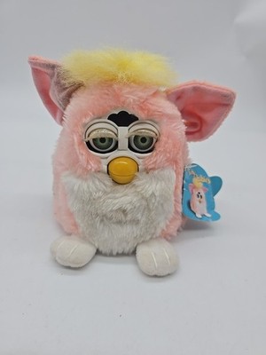 VTG 1999 Gen 1 Furby Baby Tiger Electronic Peachy Pink White