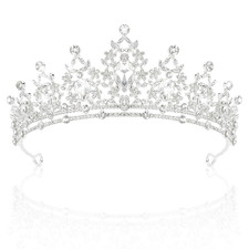 Silver Crown and Tiaras Princess Crown Birthday Crown for Girls Tiaras