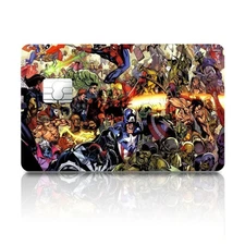 4 Pack Marvel Comics Credit Card Skin Set Superhero Avengers Decal Sticker Cover