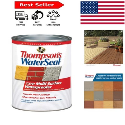 1 Quart Thompson s WaterSeal Clear Waterproof Stain - Ultimate UV Protection