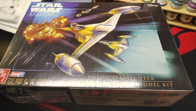 #ad AMT Star Wars: The Phantom Menace N 1 Naboo Starfighter Snap 1:48 Scale Model $17.86